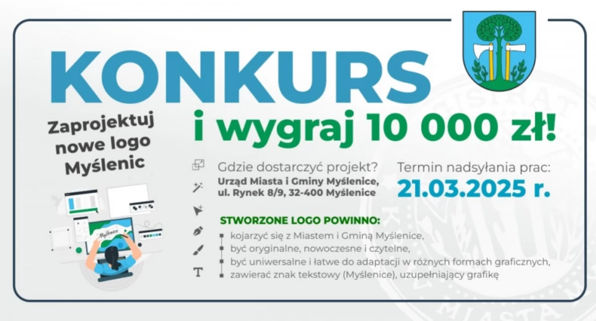 Zaprojektuj logo dla Gminy Myślenice i wygraj 10 000 zł! 