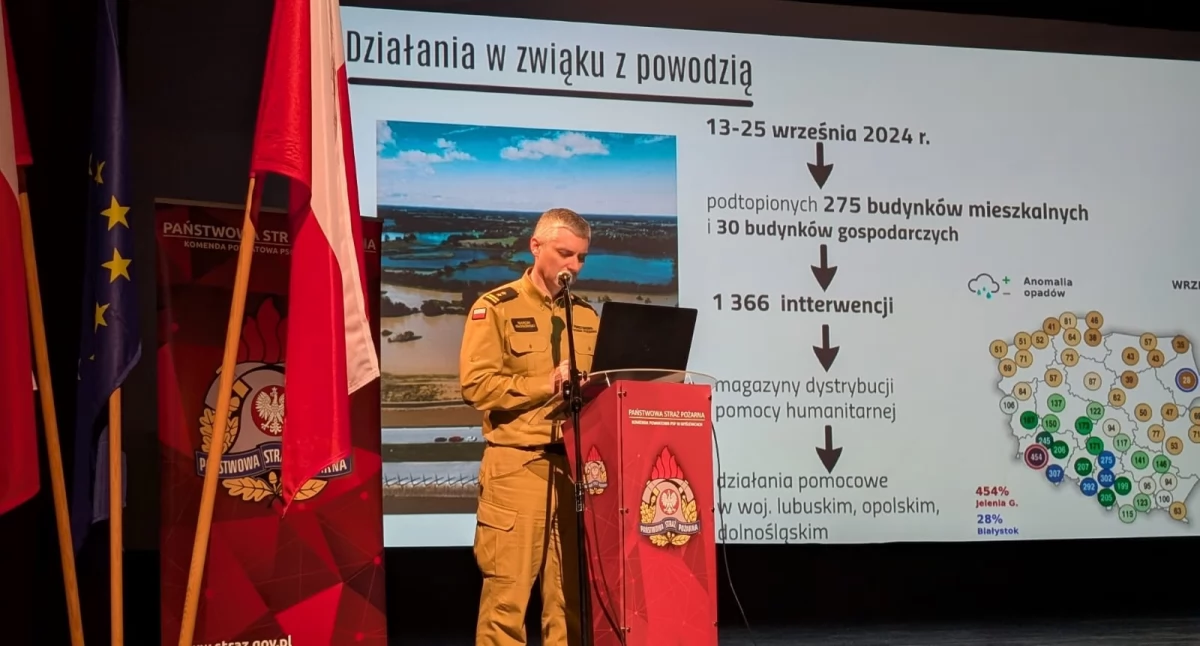 Narada roczna Komendanta Powiatowego PSP w Myślenicach z funkcjonariuszami KP PSP w Myślenicach oraz funkcyjnymi jednostek OSP z terenu pow. myślenickiego