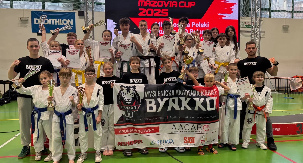 Historyczny sukces Byakko! Myśleniczanie najlepsi na Mistrzostwach Polski Kyokushin IKO Poland i Mazovia Cup 2025