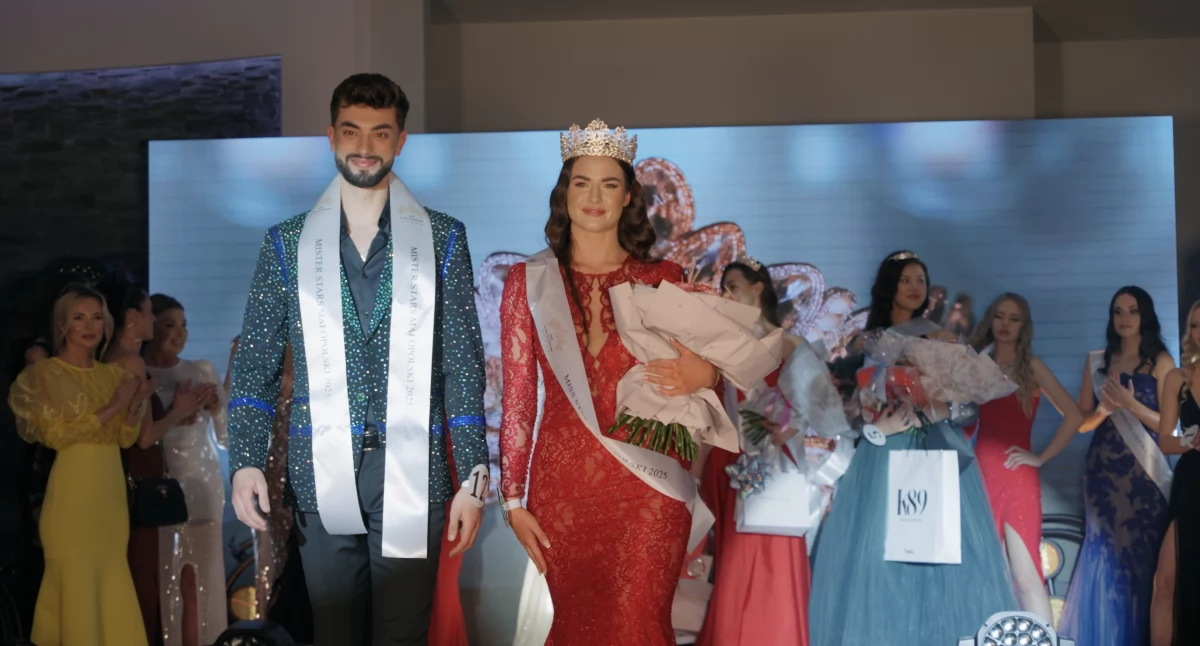 Myślenice. Gala Miss i Mister Stars Małopolska 2025: Kornelia Sojka i Dawid Werbanowski triumfują ! [MATERIAŁ FILMOWY]
