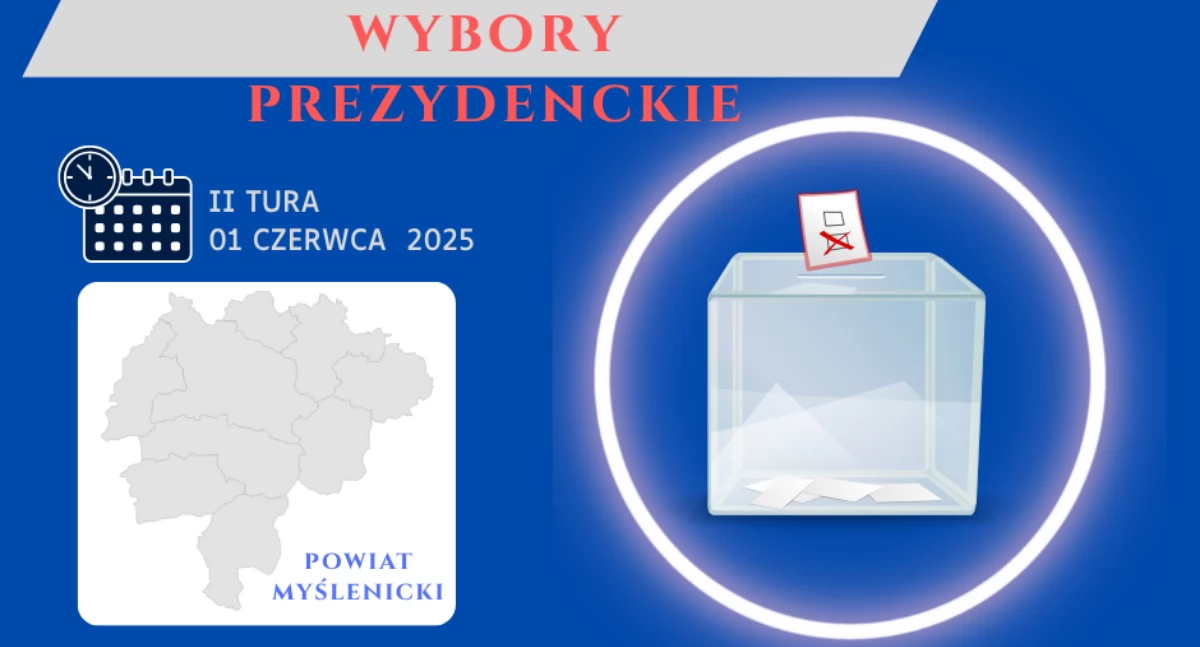 Wiemy jak mieszkańcy powiatu myślenickiego głosowali w II turze Wyborów Prezydenckich 2025