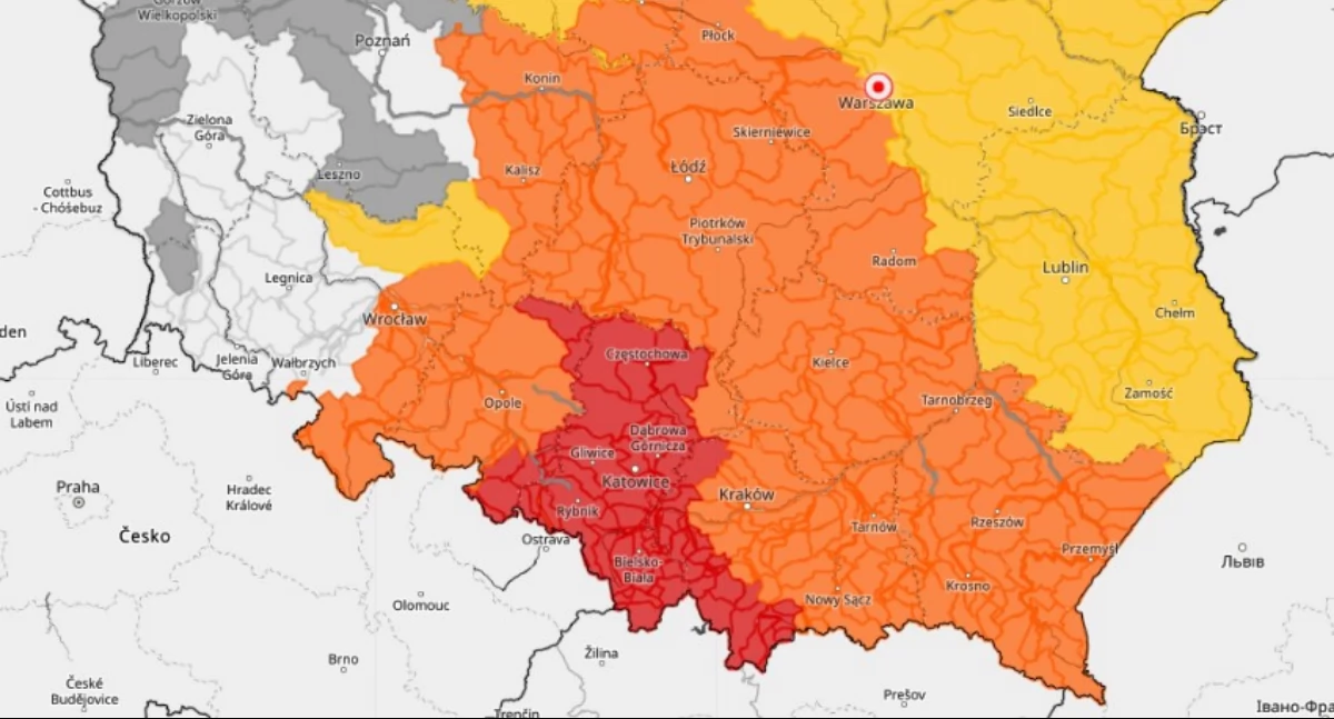 Nowe ostrzeżenie hydrologiczne 
