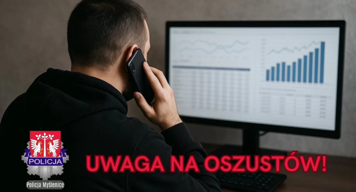 Uwaga na fałszywe inwestycje! Mieszkanka powiatu myślenickiego straciła niemal 16 tysięcy złotych