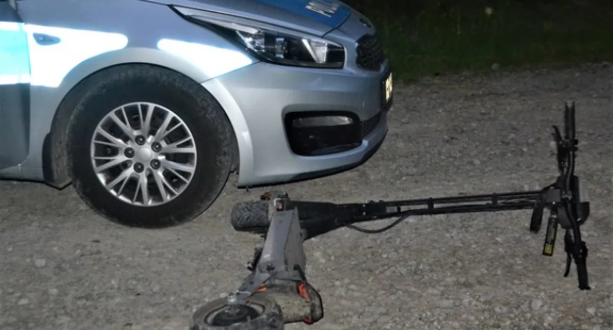 Niebezpieczne przejażdżki na hulajnogach - interwencje myślenickich policjantów [VIDEO]