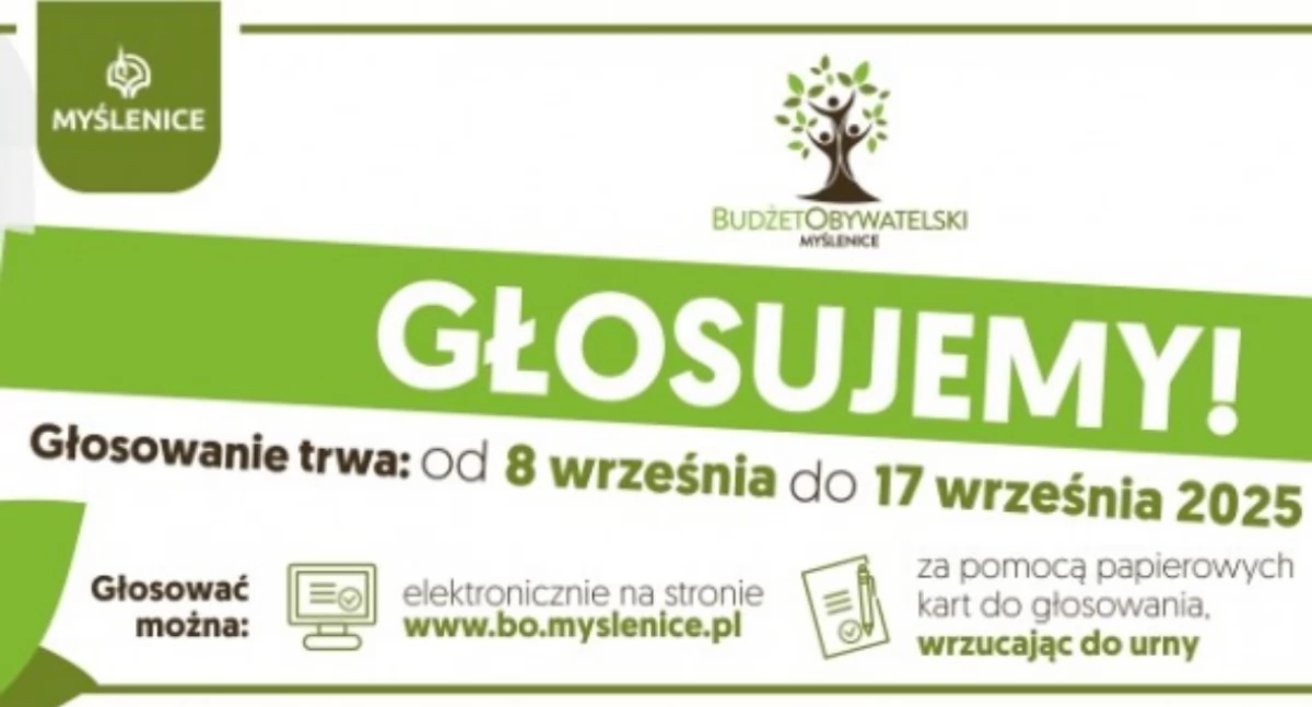 Rusza głosowanie w Budżecie Obywatelskim Gminy Myślenice 2026