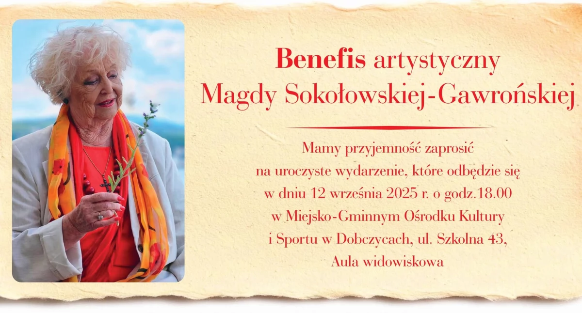 Dobczyce. Benefis artystyczny Magdaleny Sokołowskiej Gawrońskiej- TRANSMISJA NA ŻYWO 
