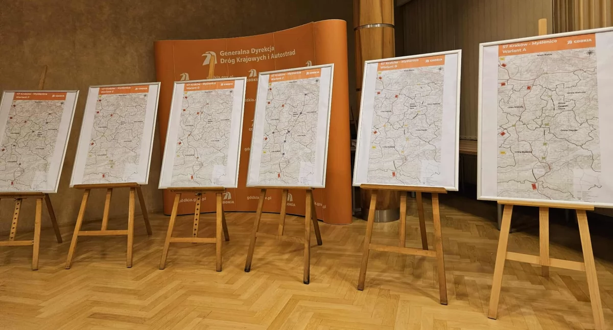 6 wariantów, każdy z udziałem gminy Myślenice- znamy propozycje GDDKiA co do  przebiegu drogi ekspresowej  S7 Kraków-Myślenice