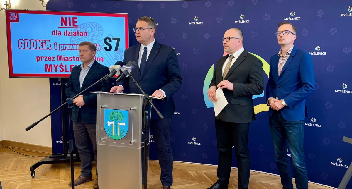 Stanowcze NIE dla S7 przez Miasto i Gminę Myślenice [KONFERENCJA PRASOWA]