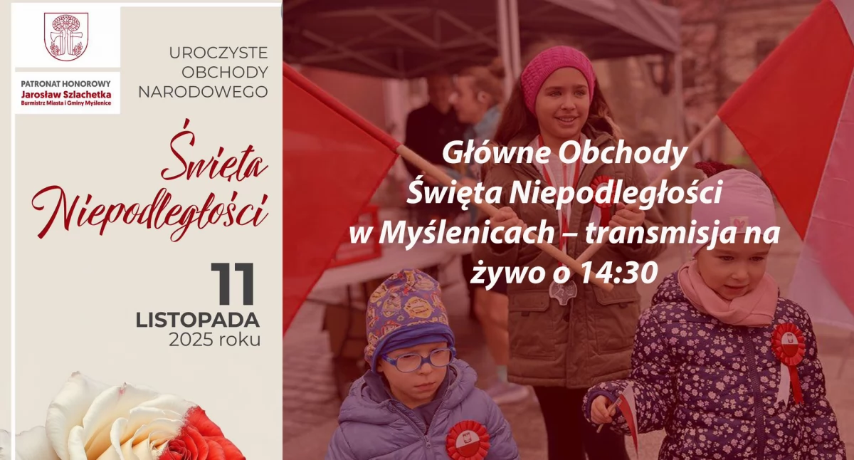 Główne Obchody Święta Niepodległości w Myślenicach 2025 – transmisja na żywo 