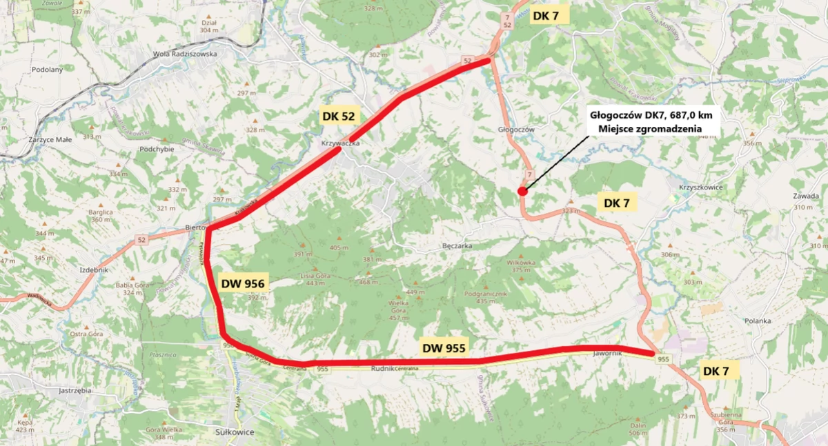 Głogoczów: protest na zakopiance- zobacz wyznaczone objazdy 