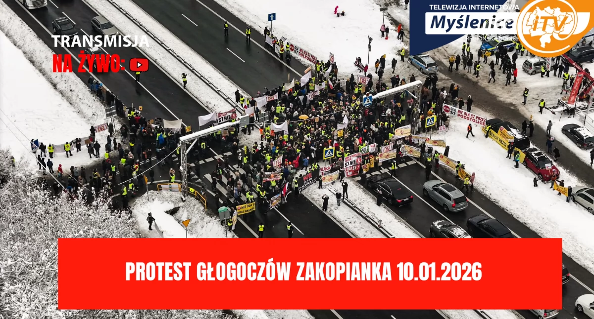 Głogoczów: protest na zakopiance przeciwko S7. Protestujący mówią: nie tędy droga ! 
