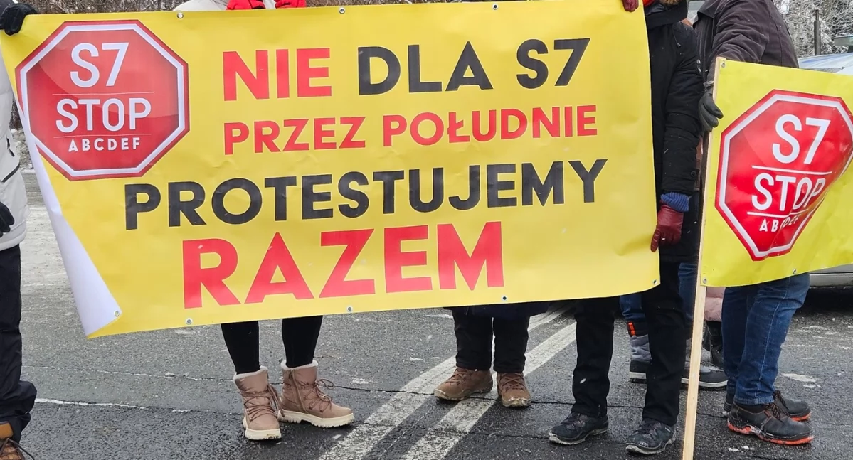 Zakopianka Gaj-Myślenice. Zapowiedziano happeningowy protest na kładkach i wiaduktach nad drogą krajową nr 7 |2026