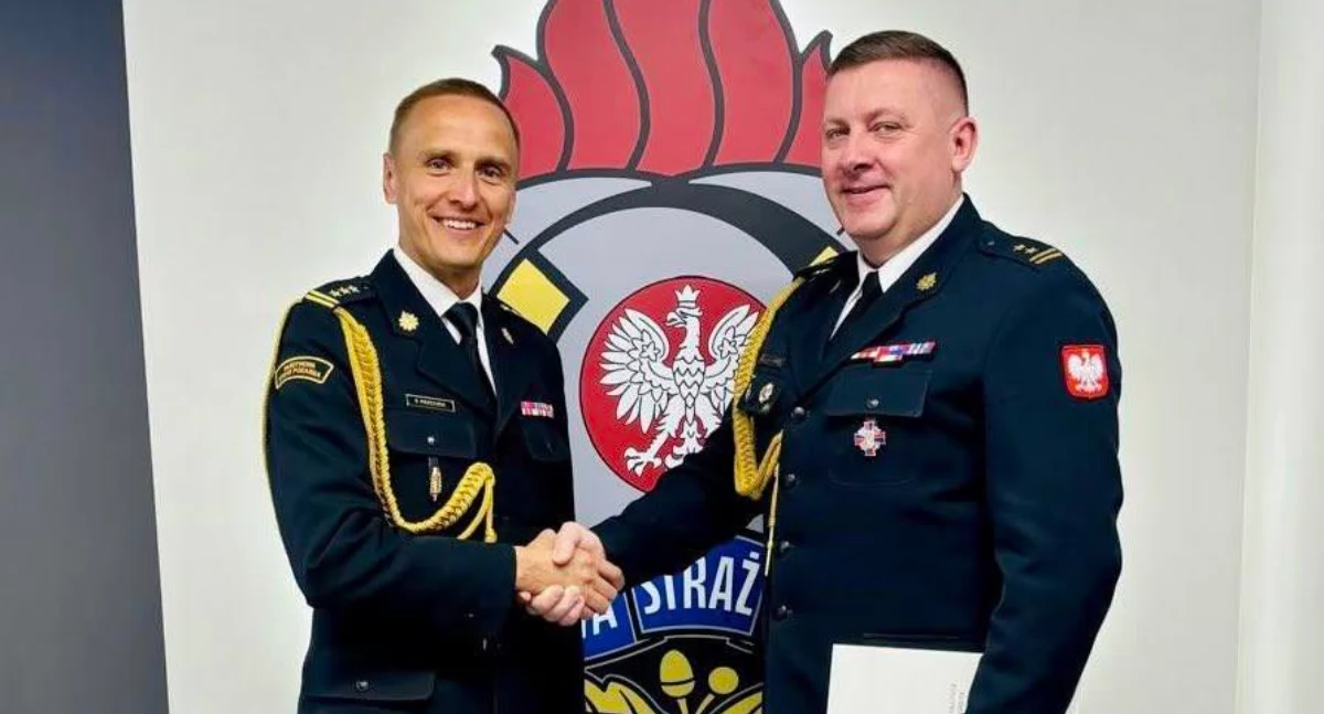 Powiat Myślenicki. Bryg. Mariusz Leśniakiewicz nowym komendantem Komendy  Państwowej Straży Pożarnej w Myślenicach 