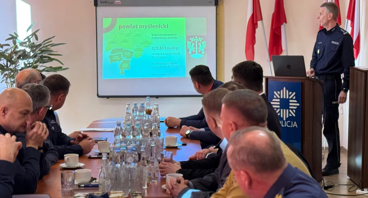 Powiat myślenicki. Razem dla bezpieczeństwa-  podsumowanie działalności myślenickiej Policji w 2025 roku 