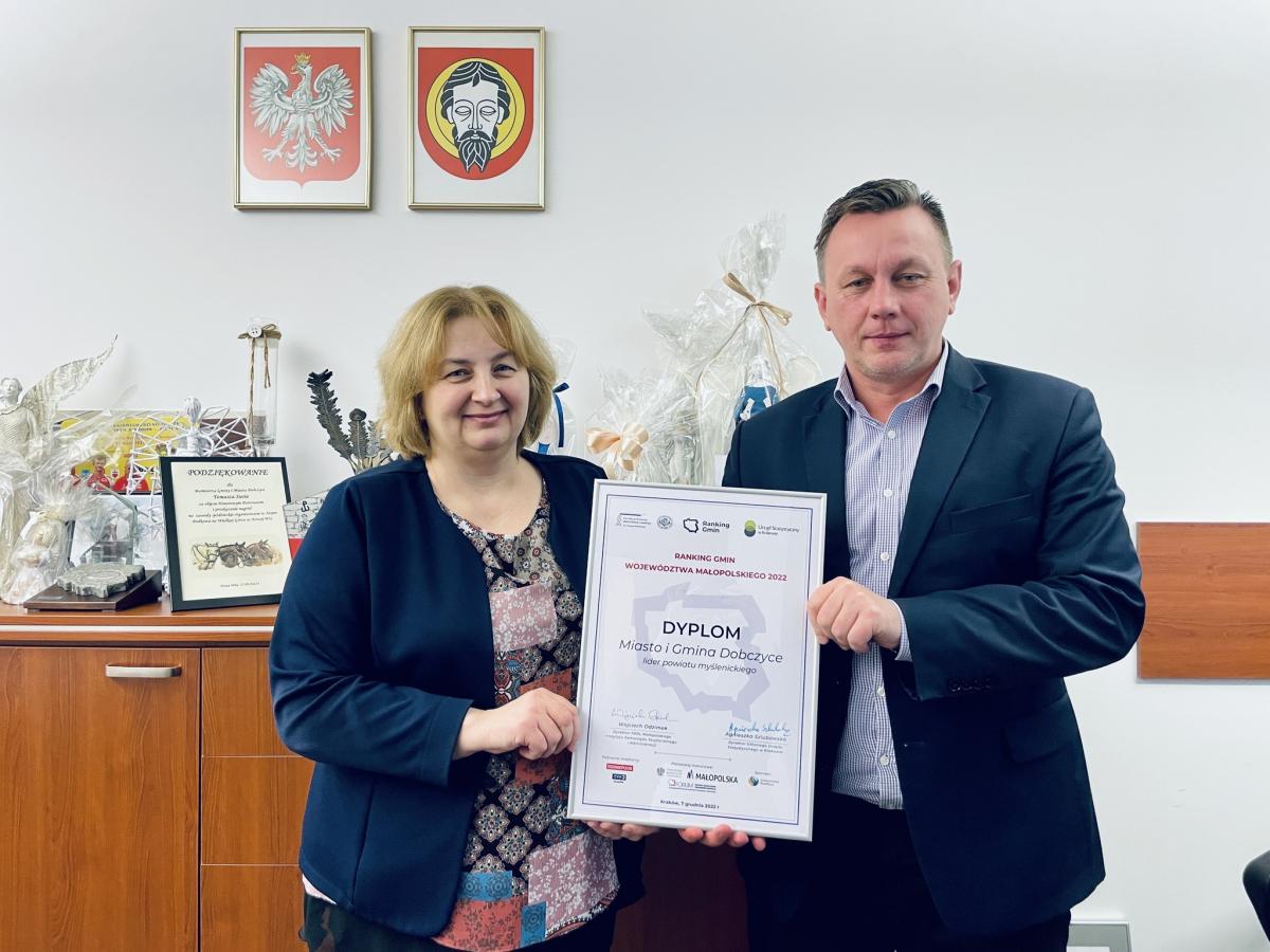 Gmina Dobczyce liderem Powiatu Myślenickiego w Rankingu Gmin Małopolski 2022