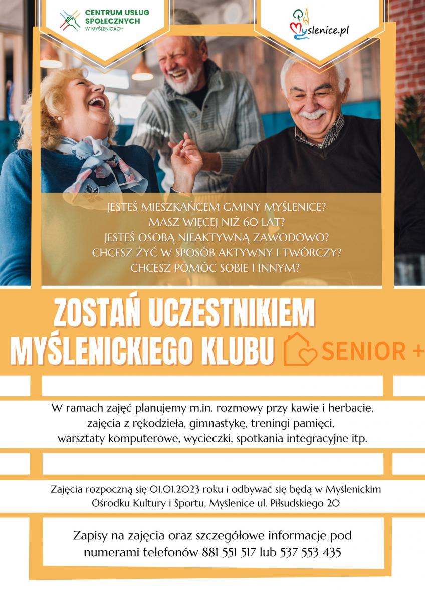 Klub „Senior+” od stycznia w MOKIS-ie. Zapisz się Seniorze!