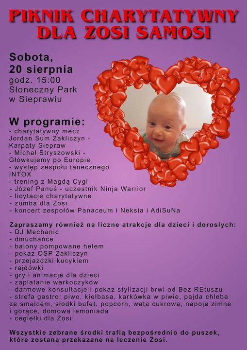 Piknik Charytatywny dla Zosi w Sieprawiu
