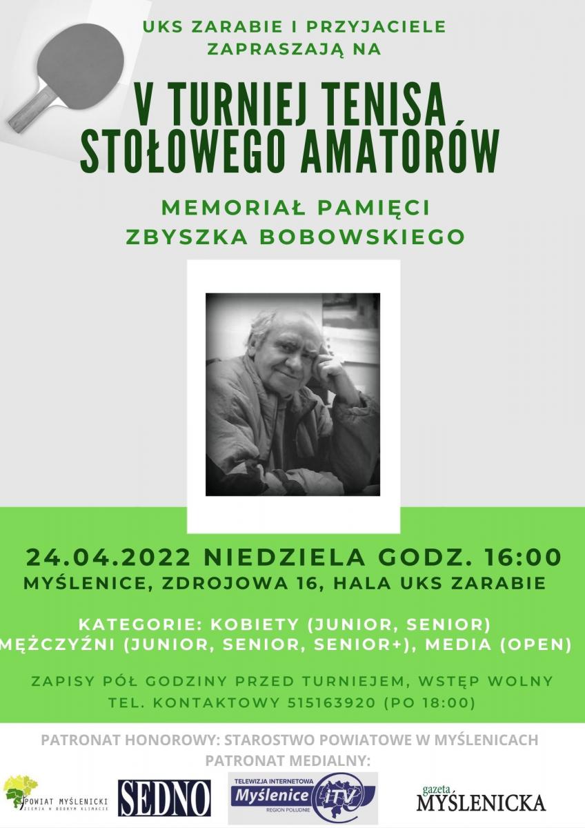 V Turniej Tenisa Stołowego Amatorów. Memoriał Pamięci Zbyszka Bobowskiego