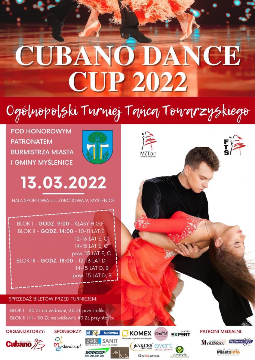 Ogólnopolski Turniej Tańca Towarzyskiego CUBANO DANCE CUP Myślenice 2022