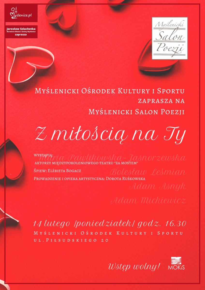 Walentynkowy Myślenicki Salon Poezji „Z miłością na Ty” w MOKIS 14.02.2022