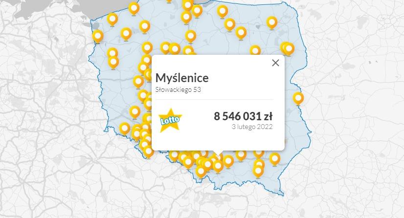 Wygrana w Lotto padła w ... Myślenicach !