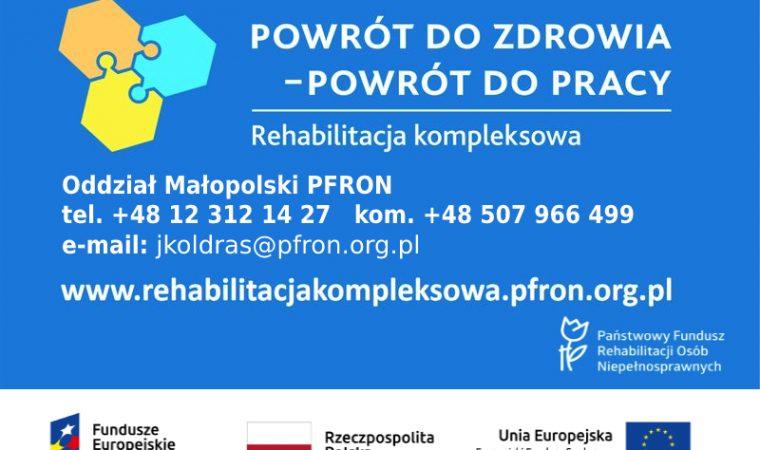 Powrót do zdrowia - powrót do pracy. Rehabilitacja kompleksowa realizowana przez PEFRON