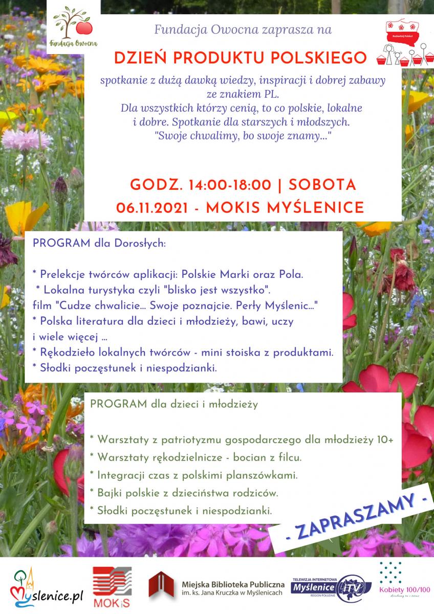 Dzień Produktu Polskiego w Myślenicach. Zaproszenie na wydarzenie promujące to co polskie, lokalne i dobre