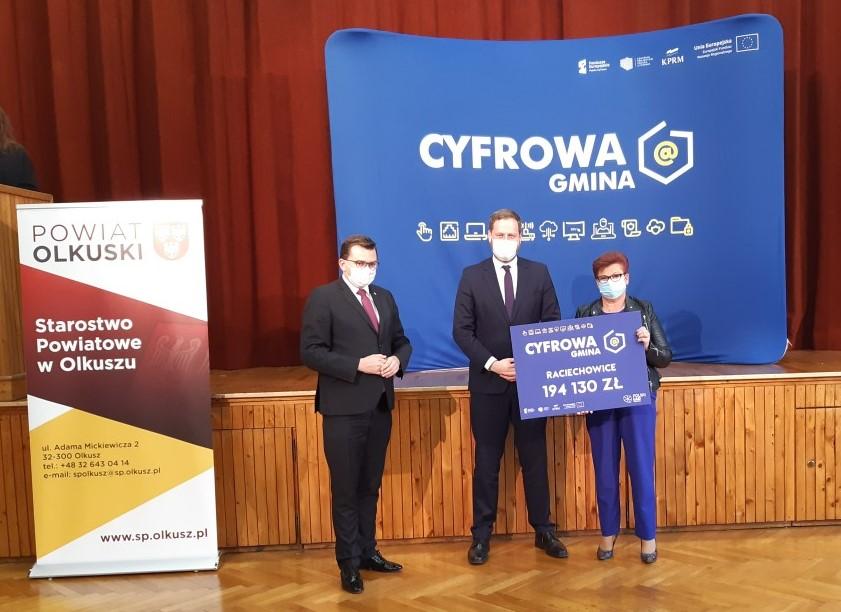 Dofinansowanie dla gminy Raciechowice w ramach programu Cyfrowa Gmina