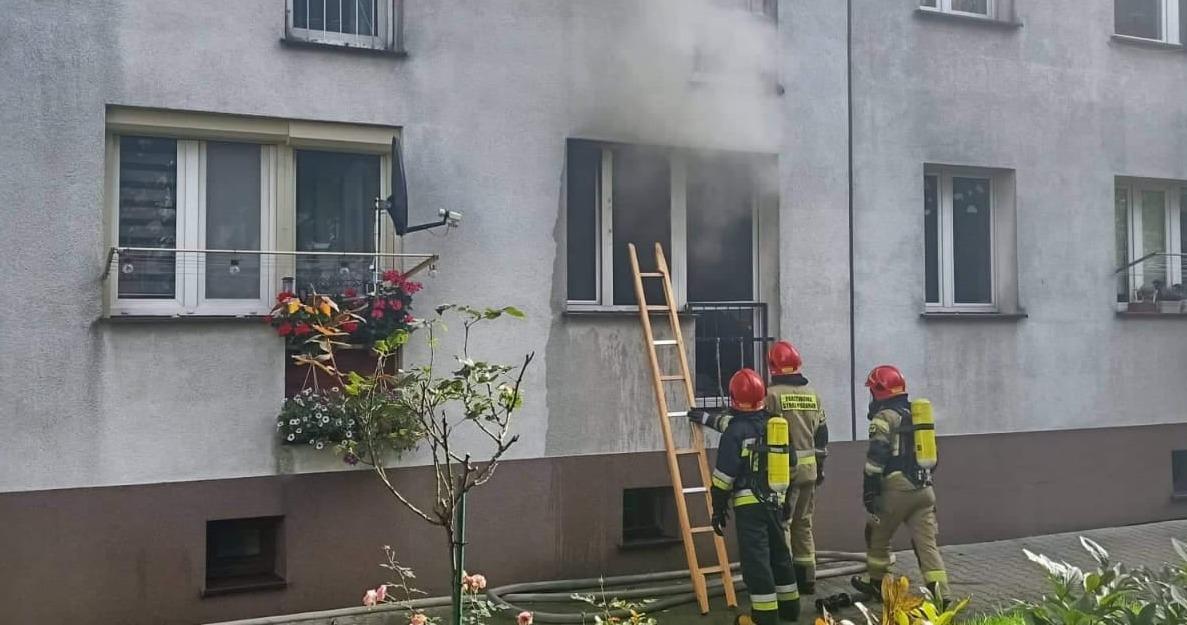 PSP Myślenice informuje: Pożar na osiedlu 1000-lecia w Myślenicach