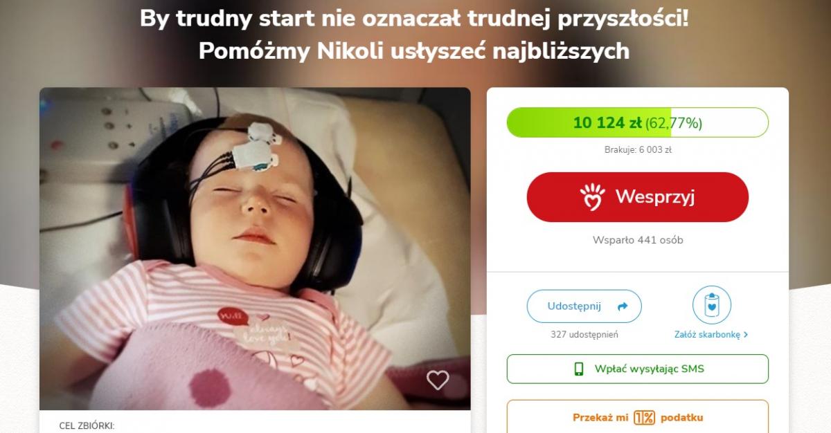 Kto szuka... znajduje... Kto prosi...będzie mu dane... Pomóżmy 3 letniej Nikoli wrócić do zdrowia!