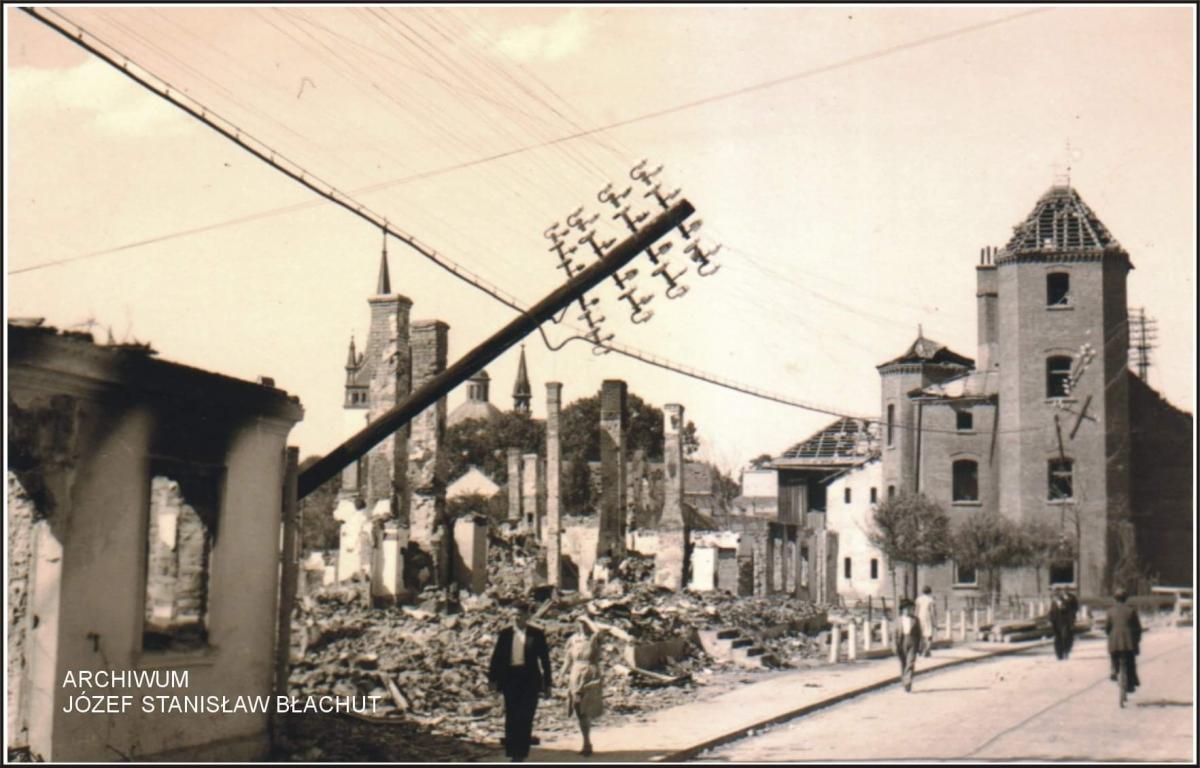 Perły Myślenic. Wrzesień 1939 rok zniszczenia w centrum miasta