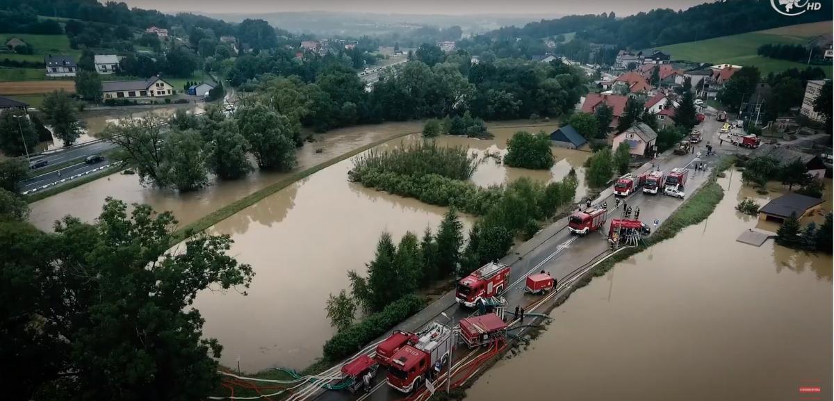 Głogoczów i Krzyszkowice walka z żywiołem- powódź 18.07.2021