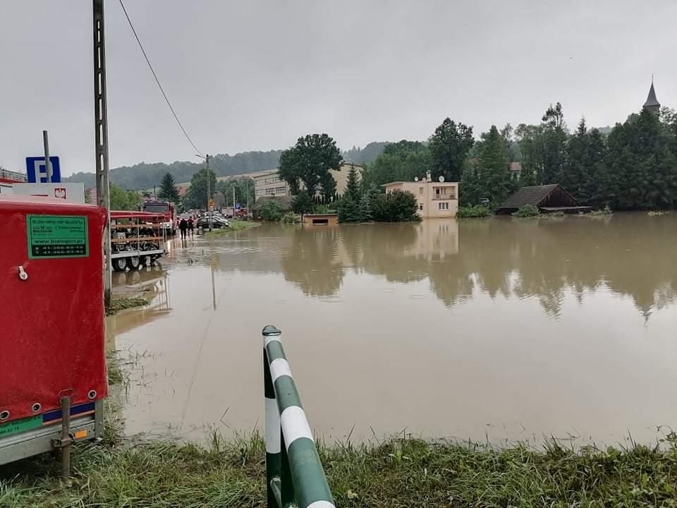 Głogoczów, Krzyszkowice i Krzywaczka zalane po nocnych nawałnicach
