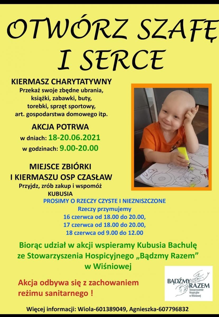 Otwórz szafę i serce. Wesprzyj Kubusia Bachule  fantem... Mały gest robi różnice!