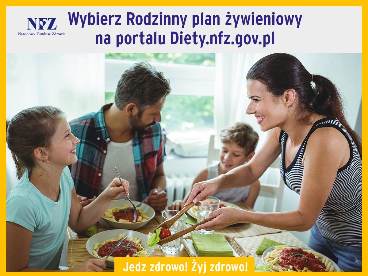 „Rodzinny plan żywieniowy”- dostępny za darmo, dla każdego, na portalu DietyNFZ