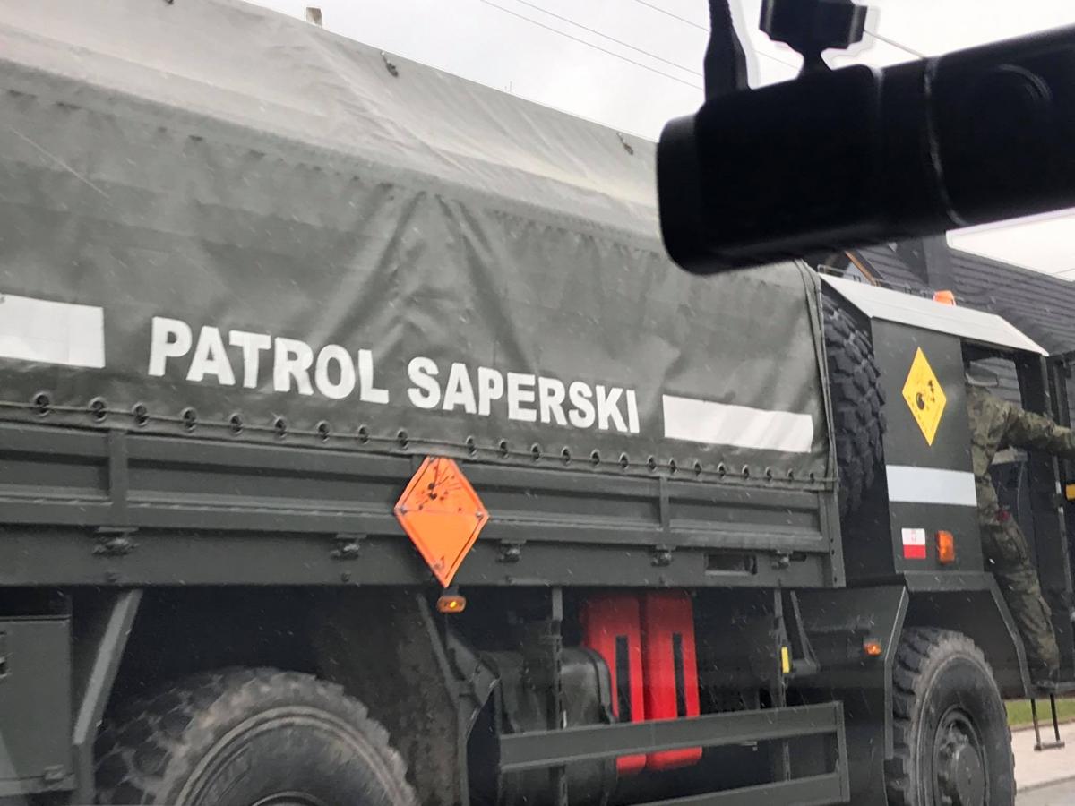 Myślenice. Patrol saperski sprawdzał kolejny raz alarm bombowy