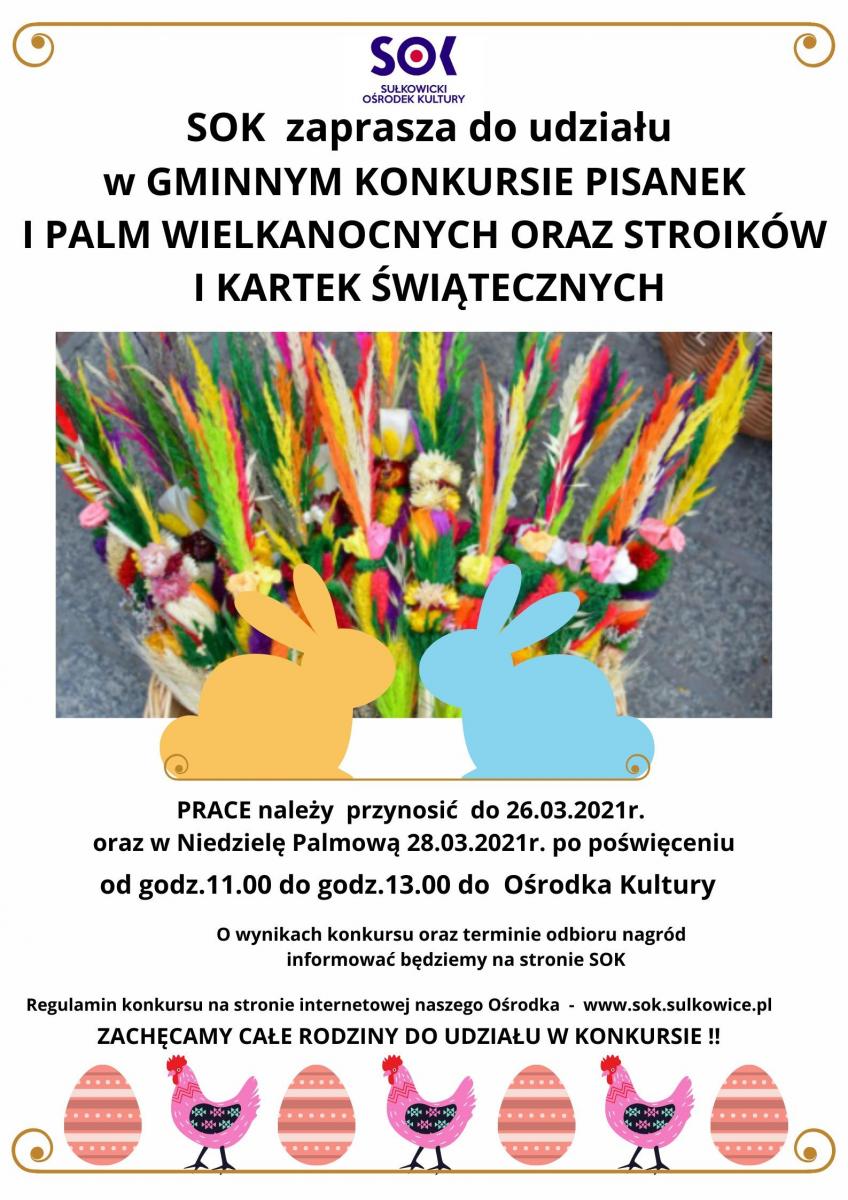 Sułkowicki Ośrodek Kultury zaprasza na Konkurs Wielkanocnych ozdób