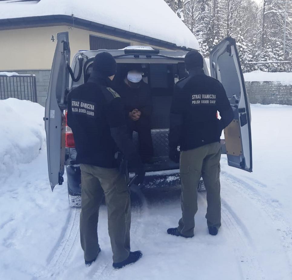 Funkcjonariusze Placówki SG w Zakopanem zatrzymali w Myślenicach obywatela Ukrainy