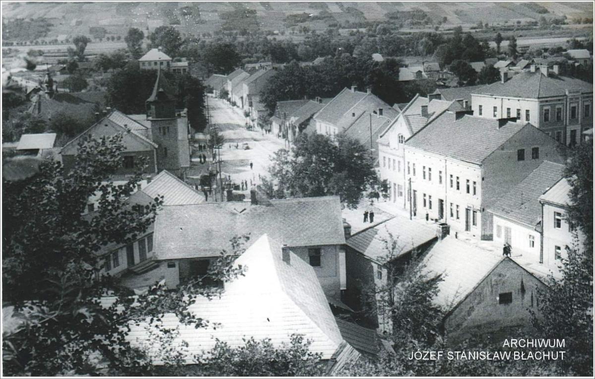 Perły Ziemi Myślenickiej. Panorama miasta Dobczyce 1940