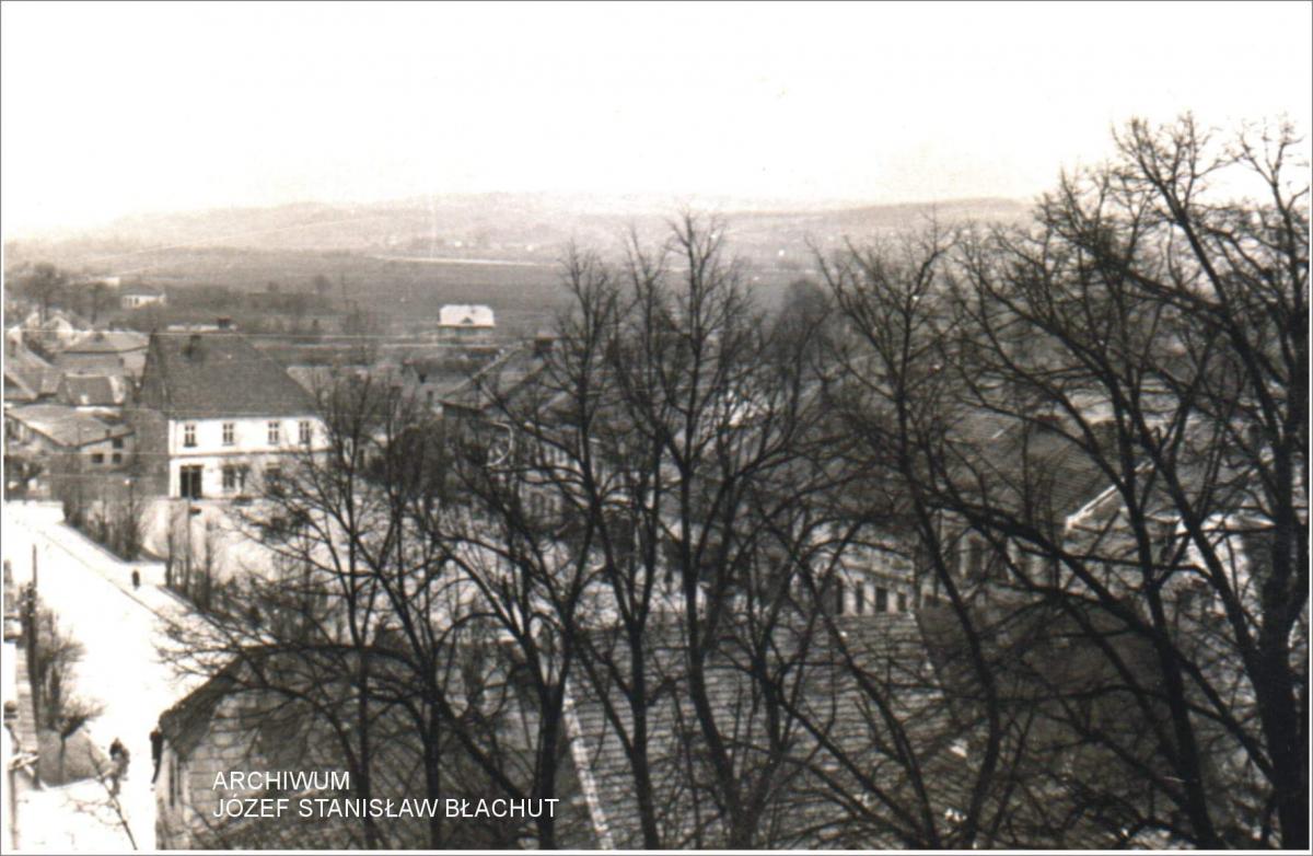 Perły Myślenic. Panorama Rynku myślenickiego lata 40.