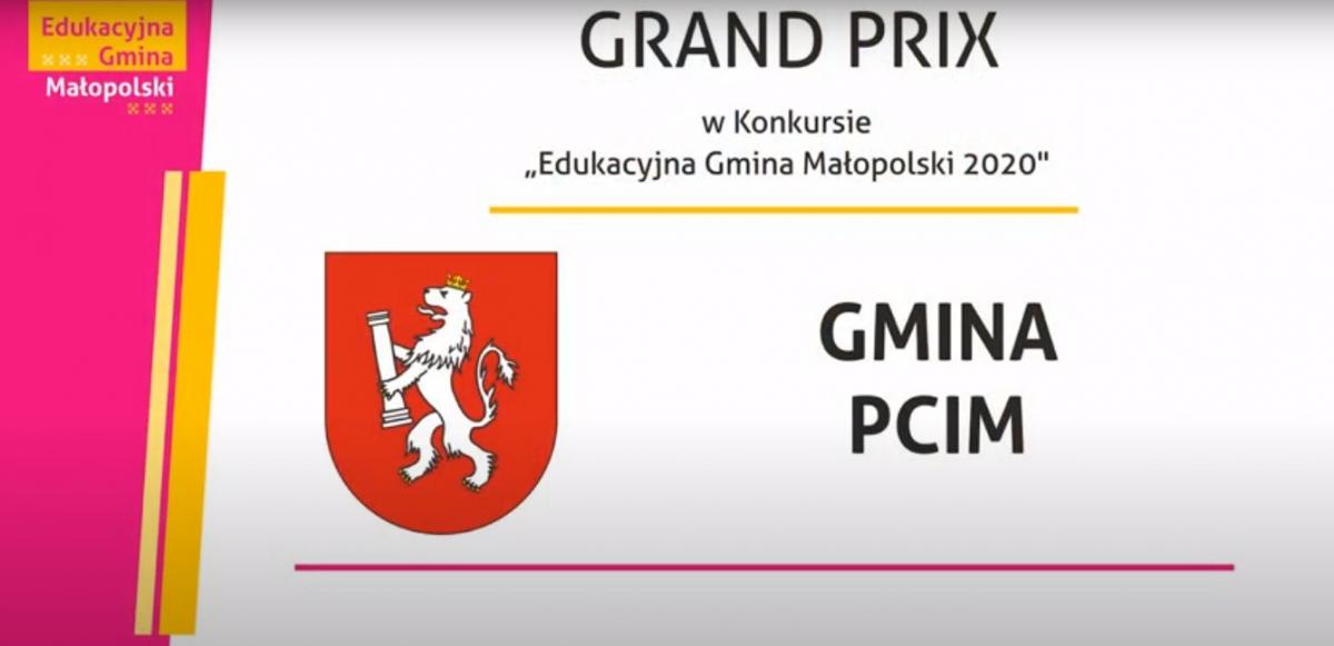 Gmina Pcim z nagrodą Grand Prix Edukacyjnej Gminy Małopolski 2020
