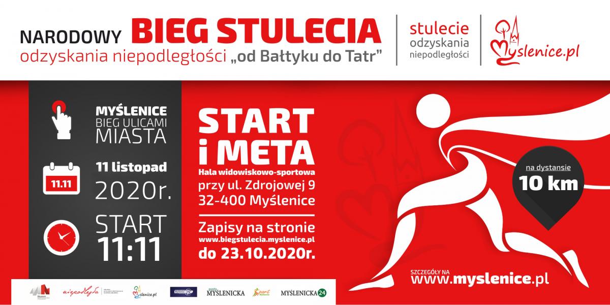 Narodowy Bieg Stulecia w Myślenicach – zapisy na Bieg Niepodległości do 23 października!