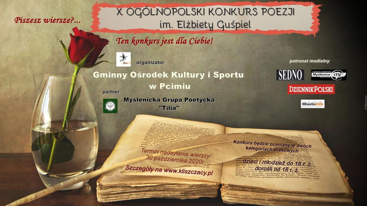 Weź udział w Ogólnopolskim Konkursie Poezji im. Elżbiety Guśpiel
