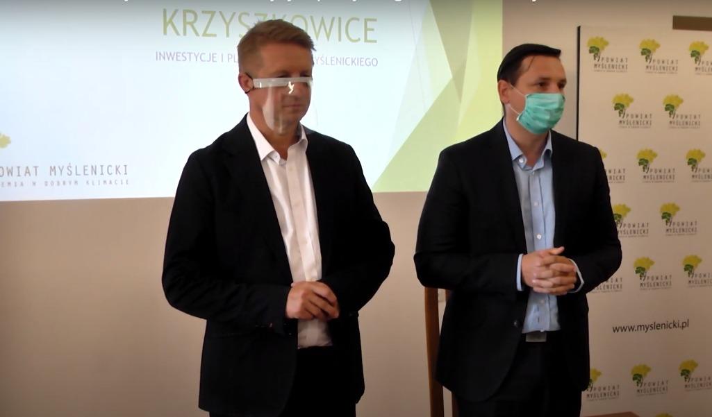 Krzyszkowice inwestycje i plany drogowe. Konferencja w Starostwie Powiatowym