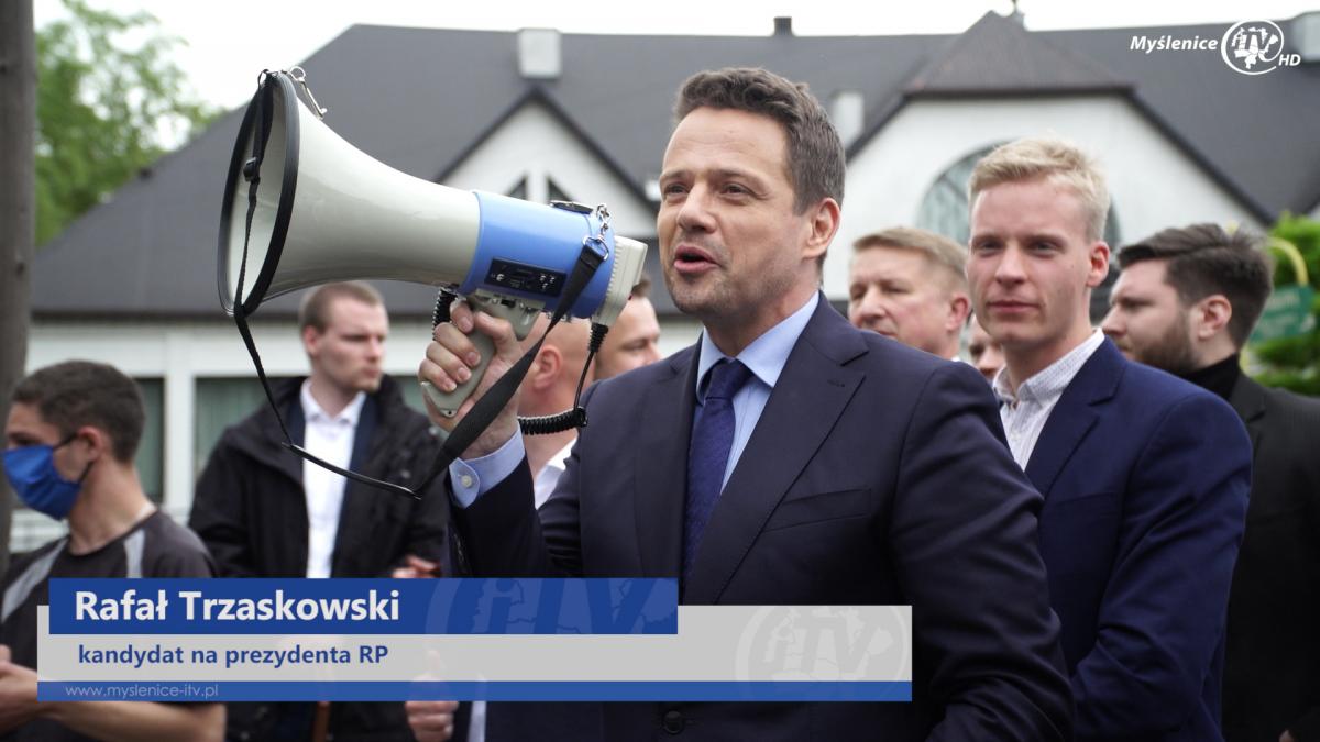 Wizyta  Rafała Trzaskowskiego w Myślenicach 2020