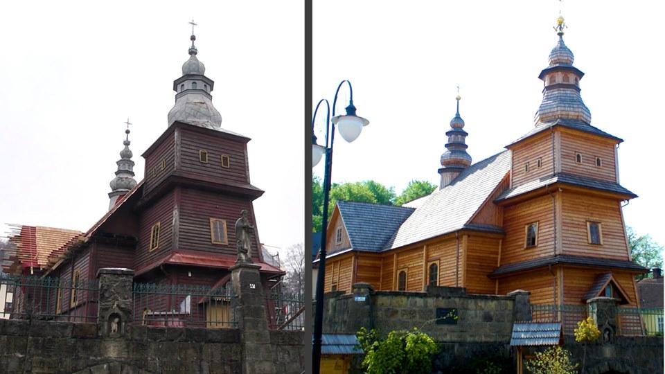Drewniany kościół w parafii św. Klemensa Papieża i Męczennika w Trzemeśni