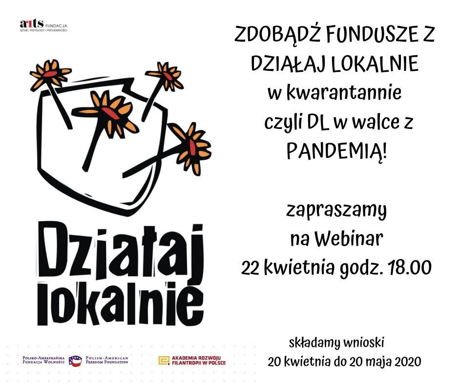 Działaj Lokalnie w czasach kwarantanny. Nabór wniosków.