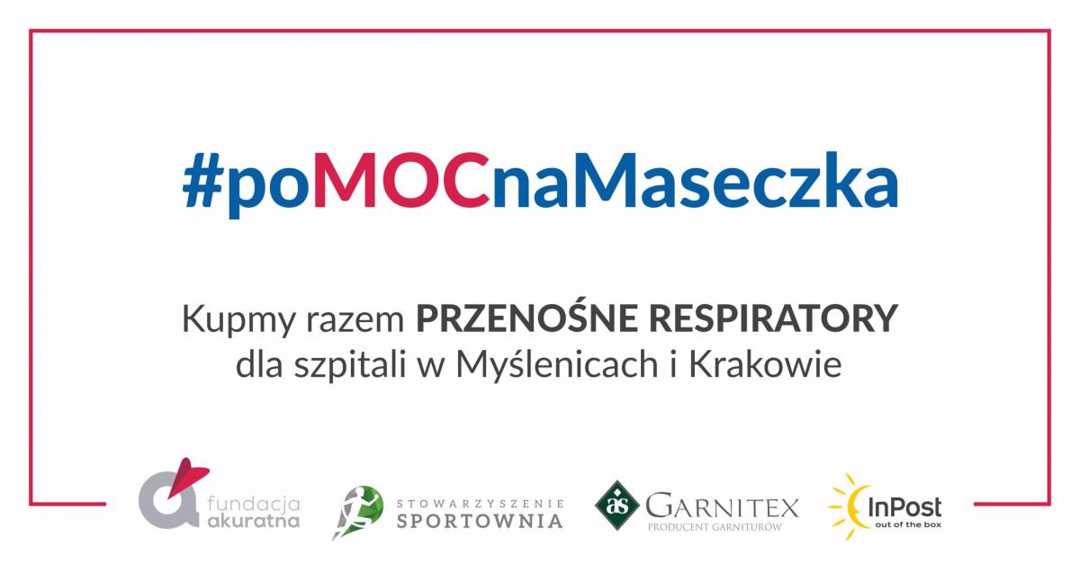 #poMOCnaMaseczka – kupmy wspólnie przenośne respiratory dla szpitali w Myślenicach i Krakowie!