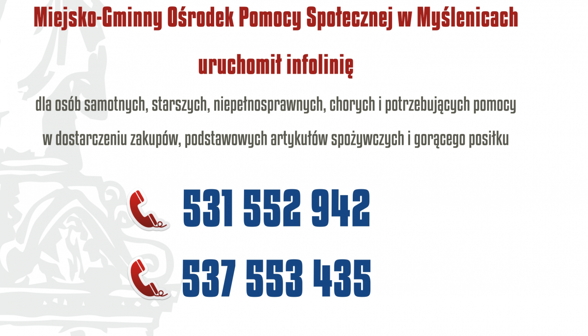 Myślenice. Powstała infolinia dla potrzebujących pomocy