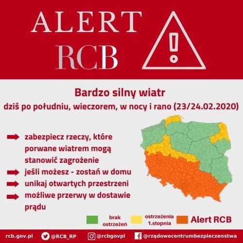 Uwaga! W nocy będzie mocno wiało